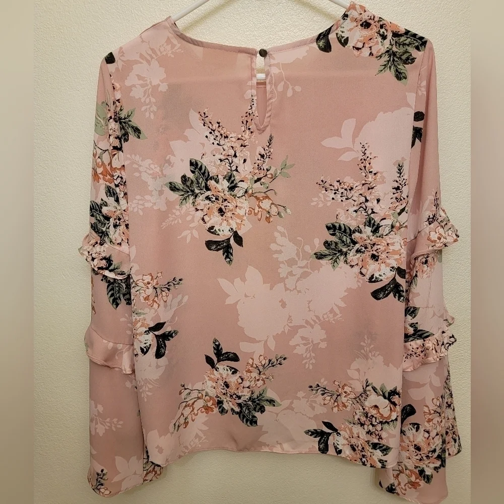 Maison Jules Ruffled Long Sleeve Blouse - Picture 4 of 5